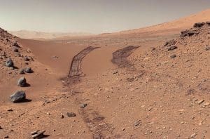 RRedish sand dunes on Mars